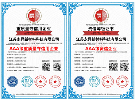 重质量守信用企业/资信等级证书